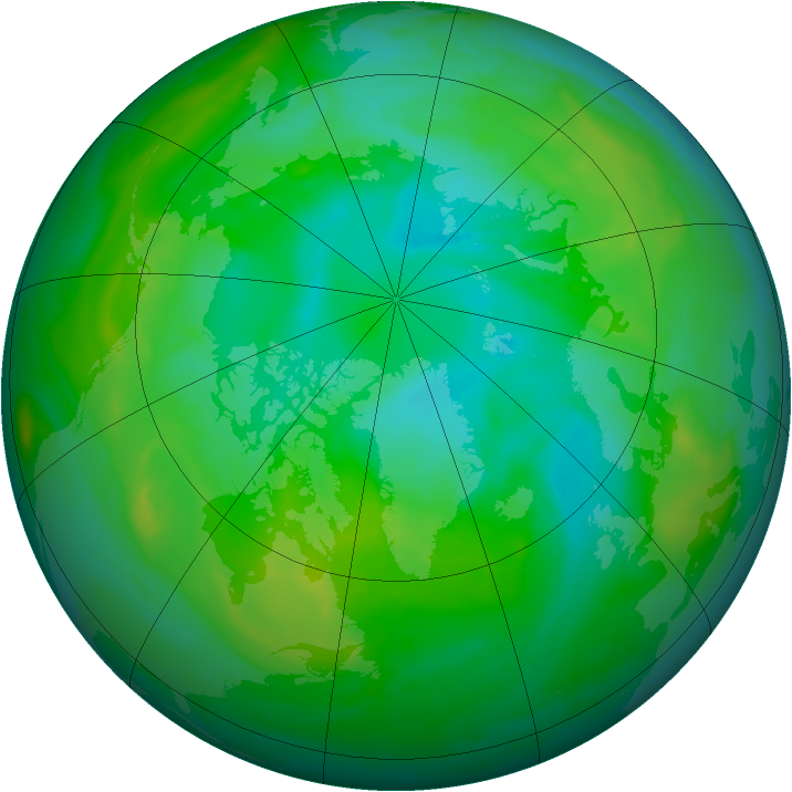 Arctic ozone map for 05 August 2006